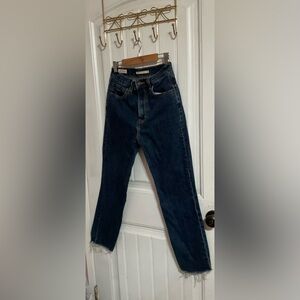 Stylish Dark Blue Women’s Straight Jeans